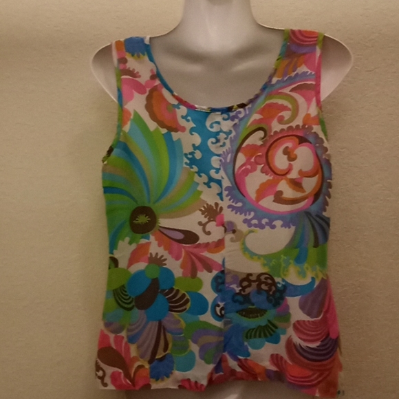 Trina Turk Printed Ruffled Silk Top - Picture 6 of 15